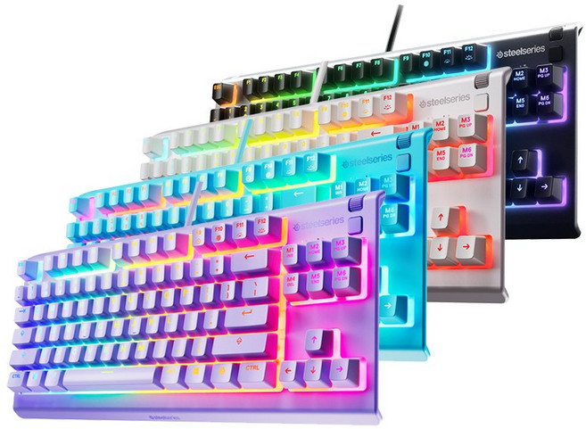 SteelSeries Apex 3 TKL 電競鍵盤, 白色,主商品