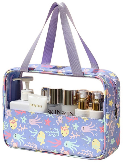 오세르앙 러블리 투명 스윗파우치 목욕가방, 퍼플 아쿠아월드