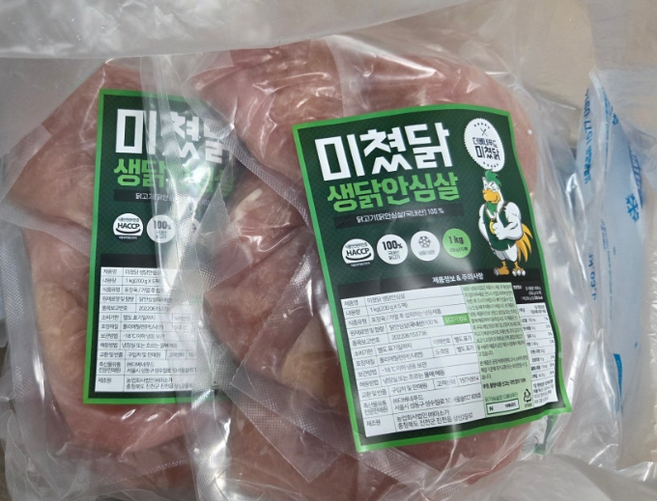 미쳤닭 냉동 생닭안심살 닭안심살 국산, 1개