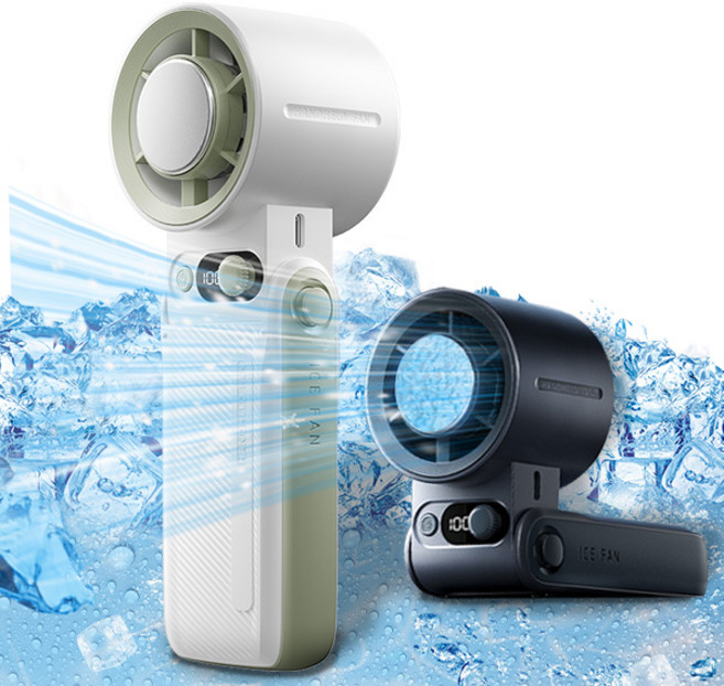 MIFAN 무소음 접이식 휴대용 선풍기 급속 냉각 미니 아이스 손선풍기, 그레이