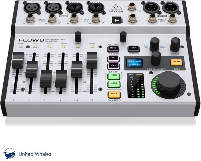 베링거 FLOW8 디지털 믹서 8채널 USB 오디오 인터페이스