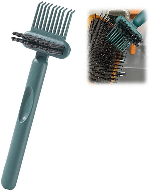 브러시 클리너 강아지털 빗 청소 도구 헤어 갈퀴 솔루션, 1개, Color: 1. Green