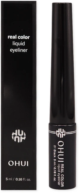 오휘 리얼컬러 리퀴드 아이라이너, 1호 블랙, 1개 - 쿠팡