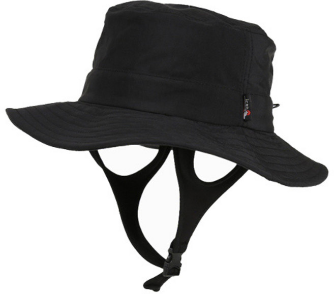 남성 여성 서핑햇 버킷 벙거지 수영 모자, 블랙