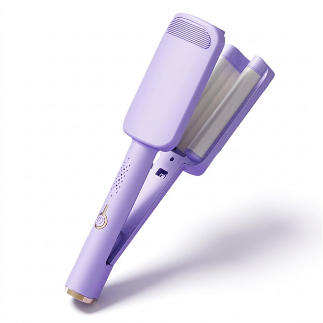 물결 고데기 32mm 4단계 온도조절 음이온 헤어 케어 웨이브, 퍼플, LR-88