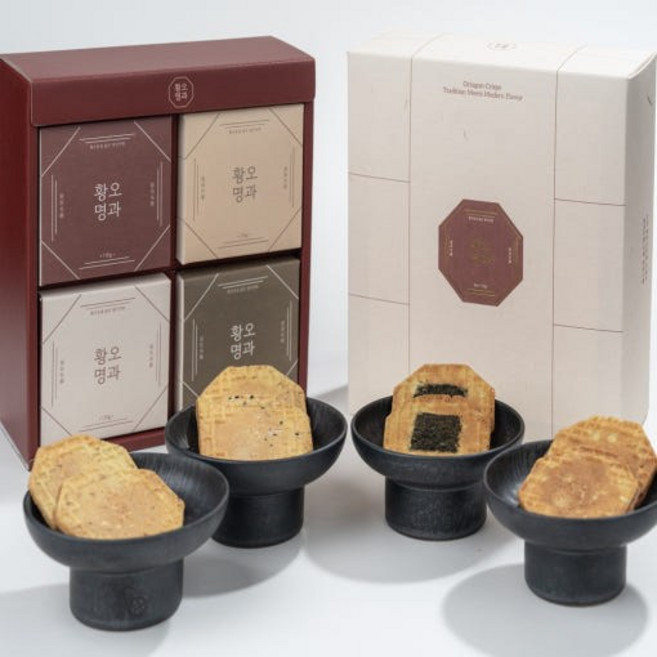 황오명과 속편한 쌀전병 답례품 단체 선물 세트 땅콩 20p + 김파래 20p + 누룽지 20p + 바나나 20p, 5g, 80개