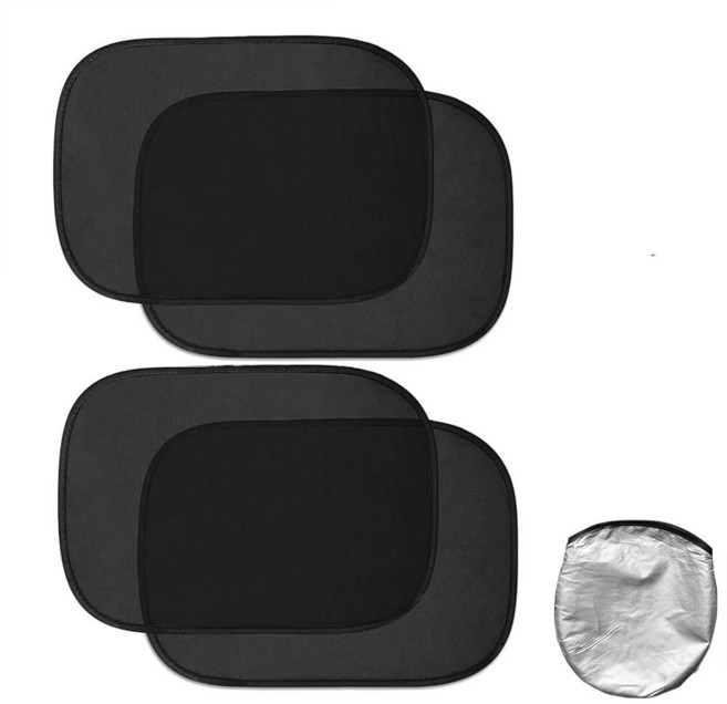 4PCS Car Window Shades for Baby 21.6"x14.4" Static Cling Side Window Sunshade UV Ray Glare Block, 4PCS Car Window Shades for Bab