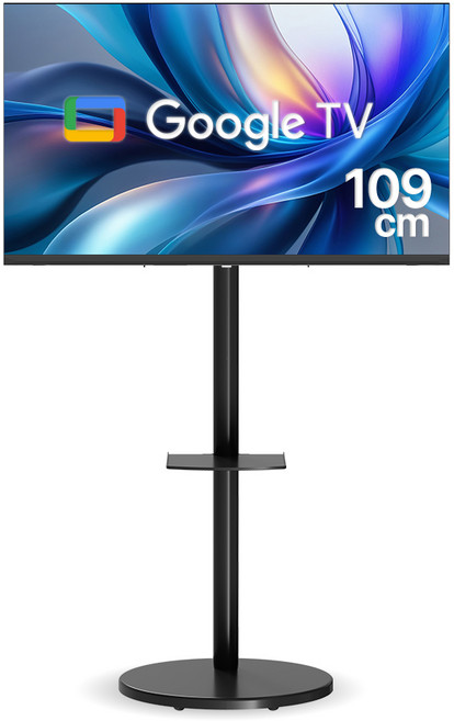 10% 환급가전 위드라이프 구글 43인치 스마트TV 삼탠바이미 세트 무빙라이프 1등급 이동식 안드로이드티비, 109cm(43인치), WLTSTB2(블랙), 스탠드형, 고객직접설치