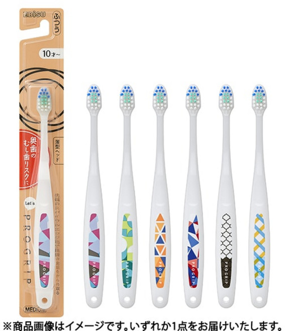 에비스 EBiSU Let's 프로그립 브러쉬 보통 1개입 일본 키즈 칫솔 1123741, 1개