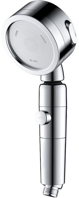 윈프라이스 원터치 3단조절 절수 샤워 헤드, 실버, 1개