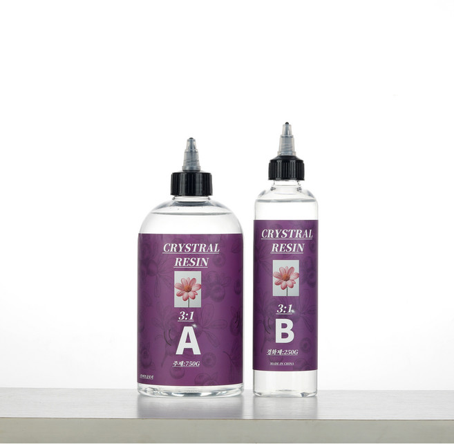 크리스탈레진 1kg 셋트 속건용 8시간경화 에폭시레진 레진공예 레진아트재료 3:1, 3:1크리스탈레진1kg, 1개
