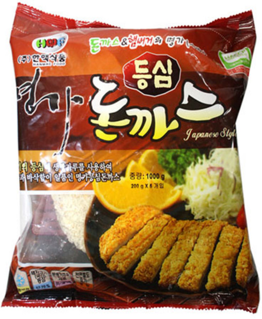 (무)(냉동)명가등심돈까스(한맥 1kg), 1kg, 8개