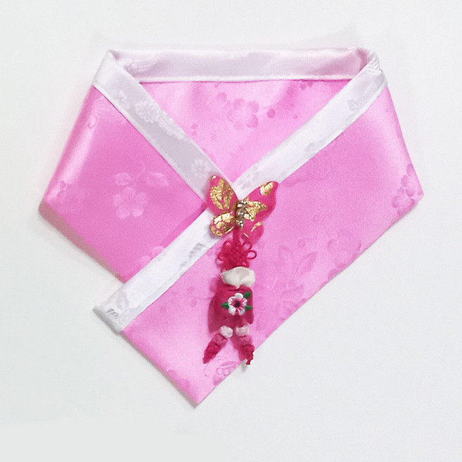 하니펫 반려동물 귀요미스카프 매화 한복 스카프, 1개, 핑크