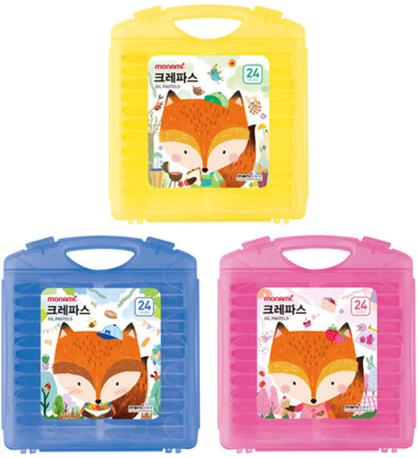 모니주 가방 크레파스 옐로우, 24색, 3개