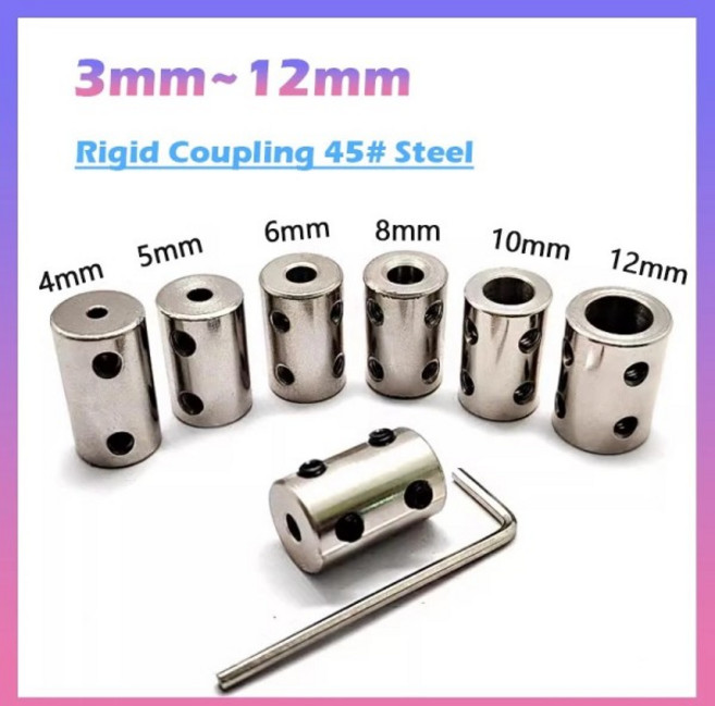 1Pcs 3/4/5/6/6.35/7/8/10/12mm 리지드 커플 링 모터 샤프트 가변 직경 변환 커넥터 원통형 DIY 모델, [21] 6mm-6mm, 1개