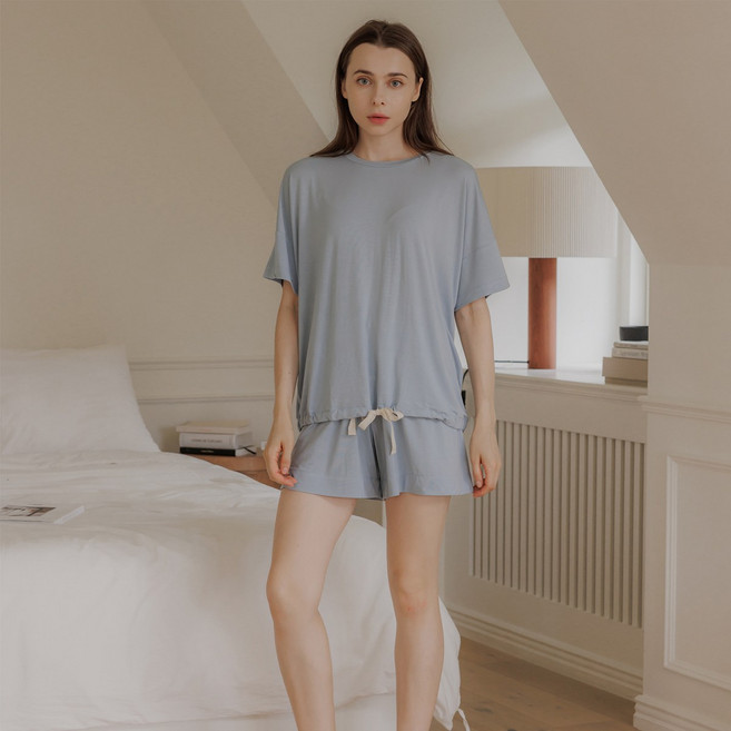 프렌치엘 여성용 마이크로모달 리본 반바지 FWEP058S