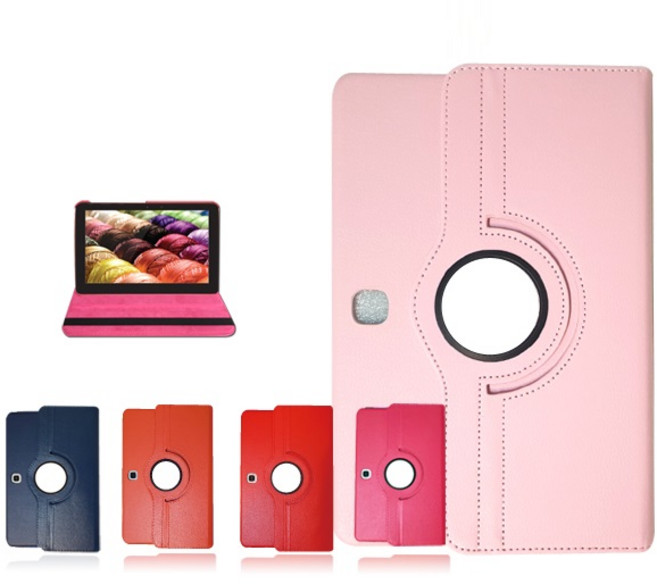 삼성 갤럭시탭어드밴스2 10.1 SM-T583 호환 360도 회전 가죽케이스 advanced2, 케이스만 연핑크