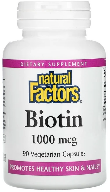 네추럴팩터스 비오틴 1000mcg 베지캡슐 90정, 1개 - 쿠팡