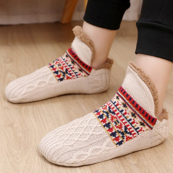 남성 겨울 니트 수면 양말 실내 양털 방한 슬리퍼 WI028WI