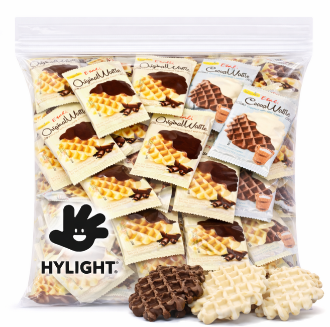 하이라이트 우유맛 초코맛 와플 비스킷 달콤바삭 스낵, 7g, 55개
