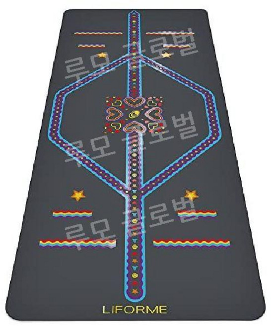 영국 정품 라이폼 천연고무 요가 매트 필라테스 Liforme 홈트매트, 1개, K. 장난기 넘치는 그레이
