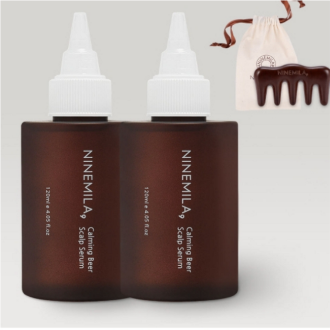 [사은품 증정 괄사] 나인밀라 카밍비어 (맥주효모) 두피 영양제 세럼 앰플 팩 버베나향 120ml 2개 425296, [사은품 증정 괄사] 나인밀라 카밍비어 (맥주효모) 두