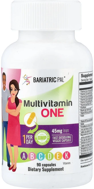 BariatricPal 멀티비타민 원(철분 포함), 30 카운트 - 쿠팡