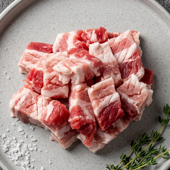 듀록 벌집 벽돌 삼겹살 2kg 스페인산, 4개, 500g