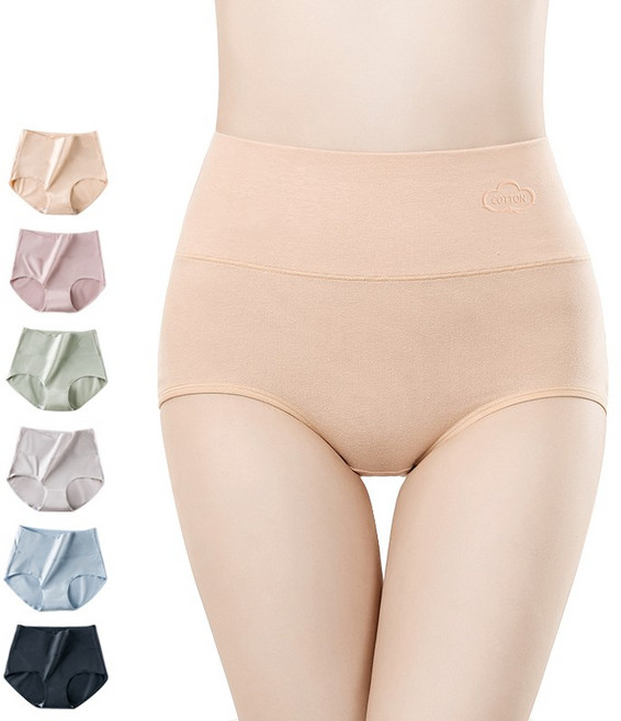 [1+1+1] 허블리 시크릿 오가닉 코튼팬티 3장세트 뱃살팬티 하이웨스트 면팬티