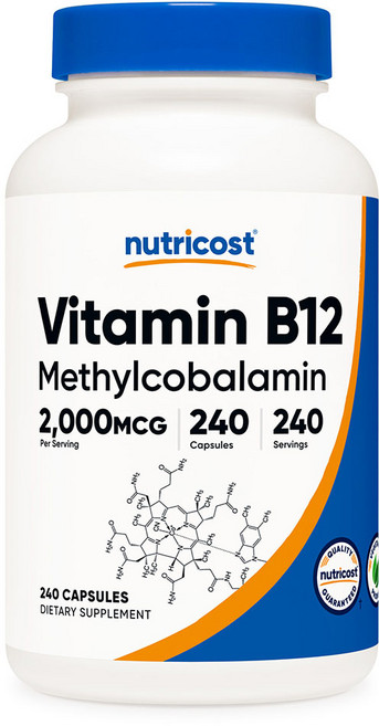 뉴트리코스트 비타민 B12 2000mcg 240캡슐 1병, 240개 (1팩), 240정, 1개