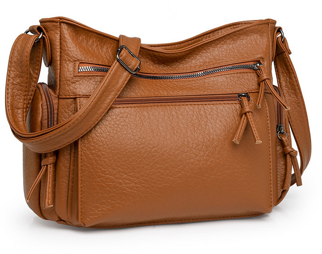 리치모리 레이어드 지퍼 크로스백