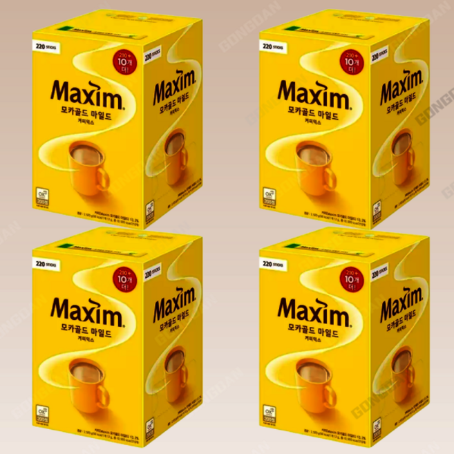 맥심 모카골드 마일드 커피믹스, 12g, 220개입, 4개