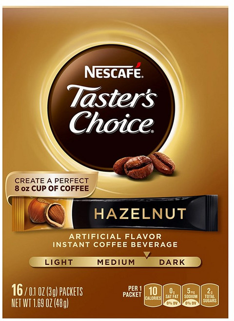 네스카페 테이스터스 초이스 인스턴트 헤이즐넛 Nescafe Taster's Choice Instant Coffee French Roast, 48g, 16개입, 1개