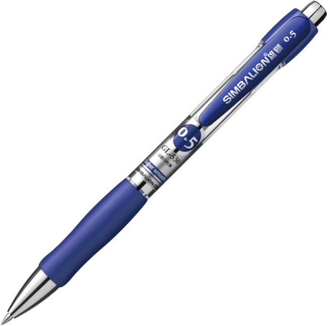 SIMBALION 雄獅 GL-531 自動中性筆 0.5mm, 藍, 12個