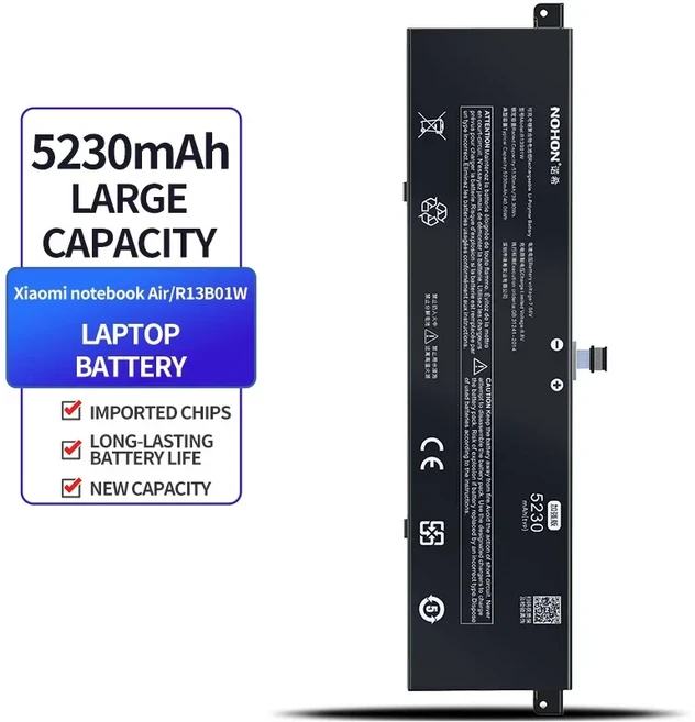 NOHON 샤오미 노트북용 배터리 게이밍 미 에어 13 12.5 프로 15.6 인치 G15B01W, 03 R13B01W  5230mAh