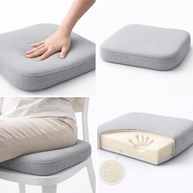 도담열매 편안한 고밀도 메모리폼 방석 사각