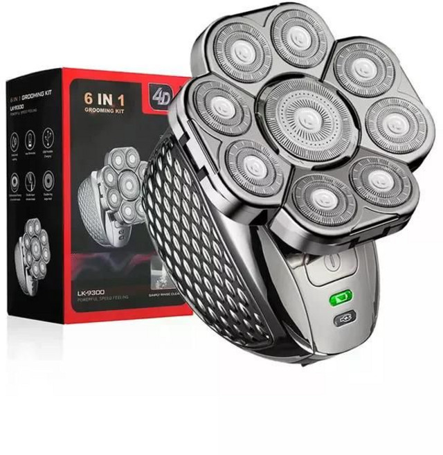 스님 대머리 민머리 삭발 전용 전기 면도기 방수 두피삭발 스킨헤드 멀티 바리깡, 9날 면도기