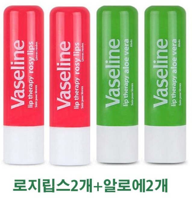 [지앤] 바세린 립테라피 립밤 스틱 2종 2+2, 4.8g, 1개