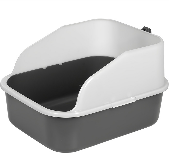 라온 프리미엄 고양이 화장실 + 모래삽 세트, 그레이, 1개