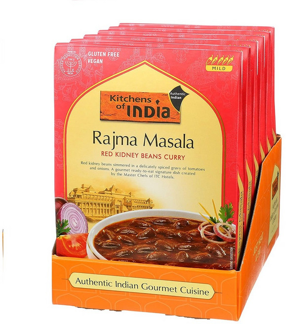 키친오브인디아 붉은 강낭콩 커리(라즈마 마살라) 6입, 6개, 285g