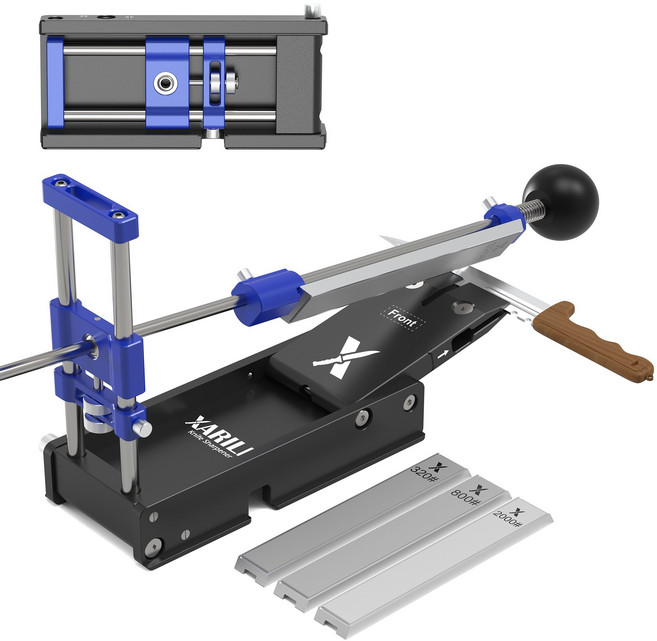XARILK 수동 칼갈이 숫돌 세트 각도 조절 샤프너Y2, BLUE, 1세트