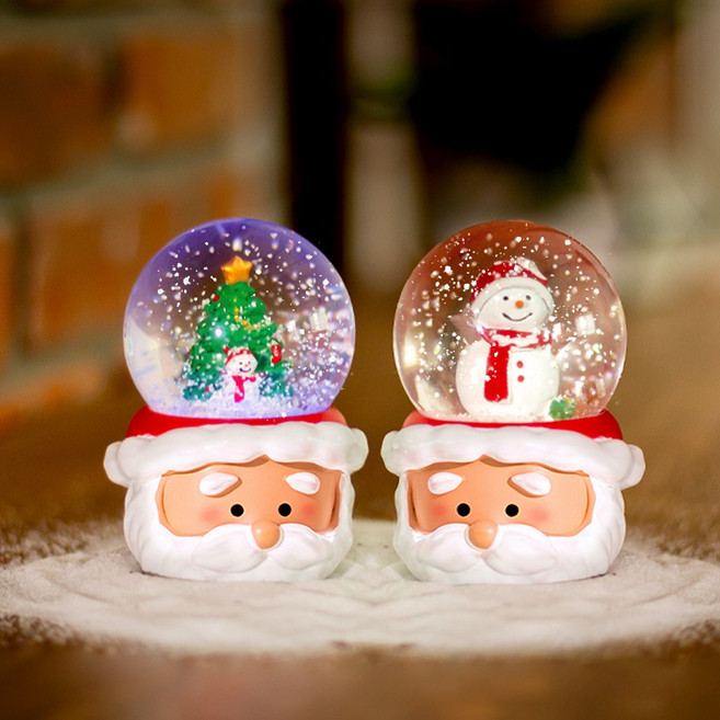 레토 크리스마스 산타 스노우볼 무드등 집들이 선물, 스노우볼 무드등 (트리) LCM-SG04O