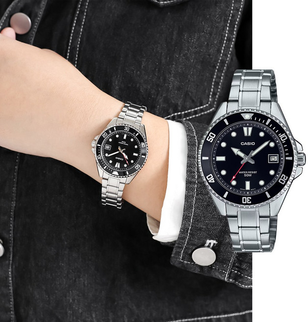 백화점AS 가능 카시오 미니 흑새치 메탈시계 36mm