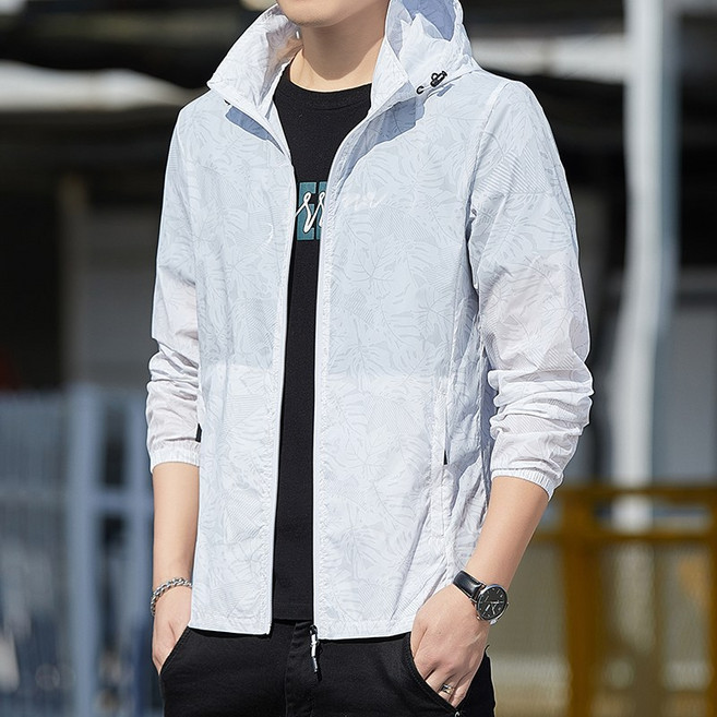 Asure 남성 여름 아웃도어 냉장고 얇은 바람막이 낚시복