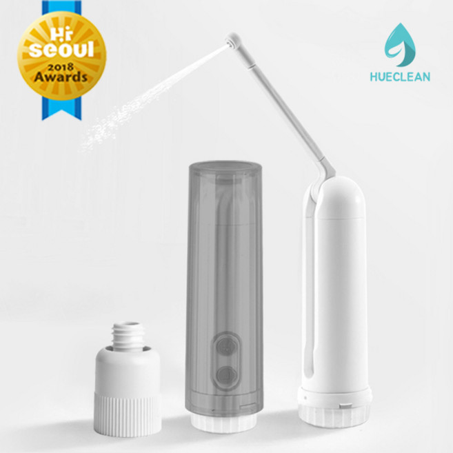 휴클린 휴대용 비데 여행용 비상용 자동 핸디형, 1세대 휴클린비데_블랙(건전지형)_노즐포함, 고객직접설치