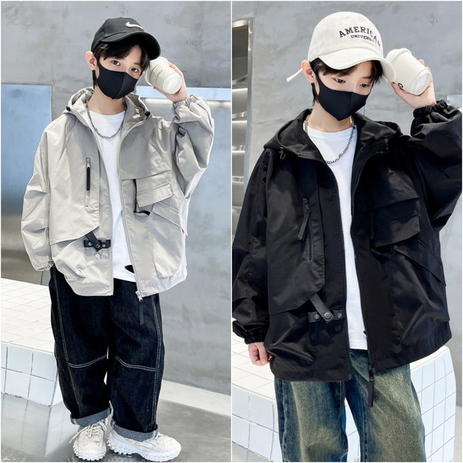 삐삐네옷가게 남아 주니어 보스턴 후드 집업점퍼