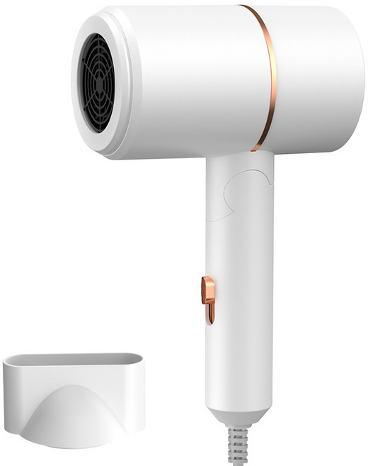 DS 고속 헤어 드라이기 3단 온도조절 접이식 헤어 드라이어, 화이트
