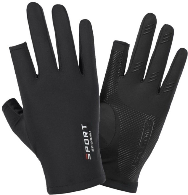 가주가샵 논슬립 라이딩 쿨 장갑, 블랙, 1세트