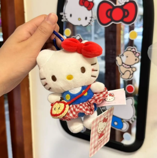 메리 햇빛 변색 헬로키티 선탠 키티인형 가방고리 키티 미니 인형 가방 고리 가방 키홀더 고양이, 1개, 믹스