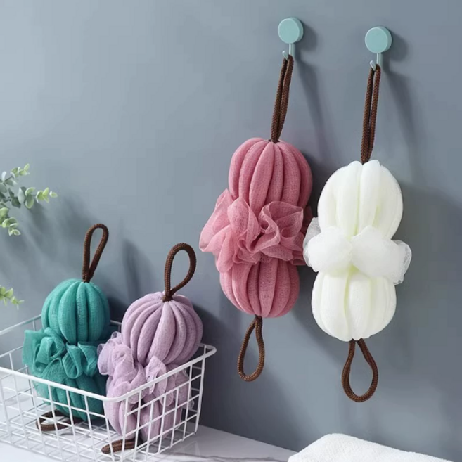 쭉쭉 늘어나는 플라워 슬링 샤워볼, 초록, 1개입, 1개